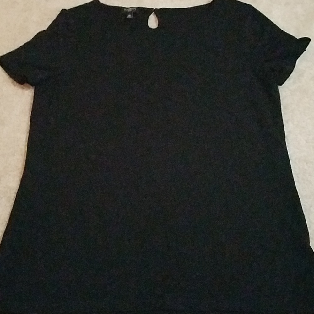 Talbots EUCsolid black dress tee